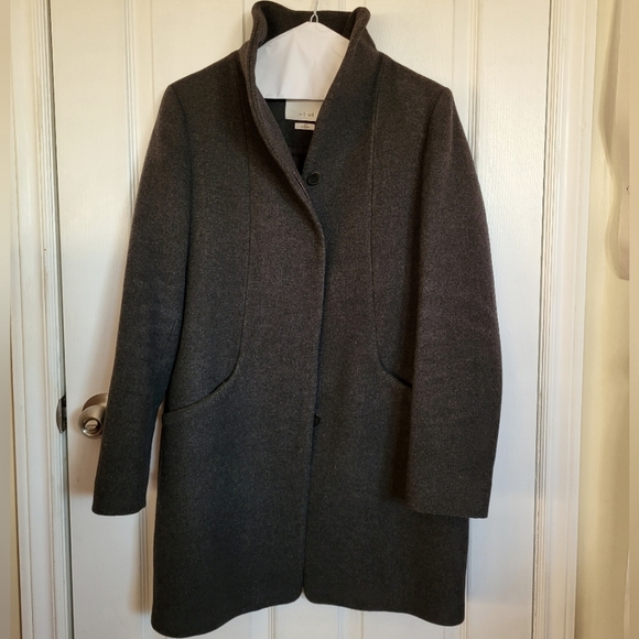 Wilfred Cocoon Coat, charcoal, size small - Picture 1 of 7